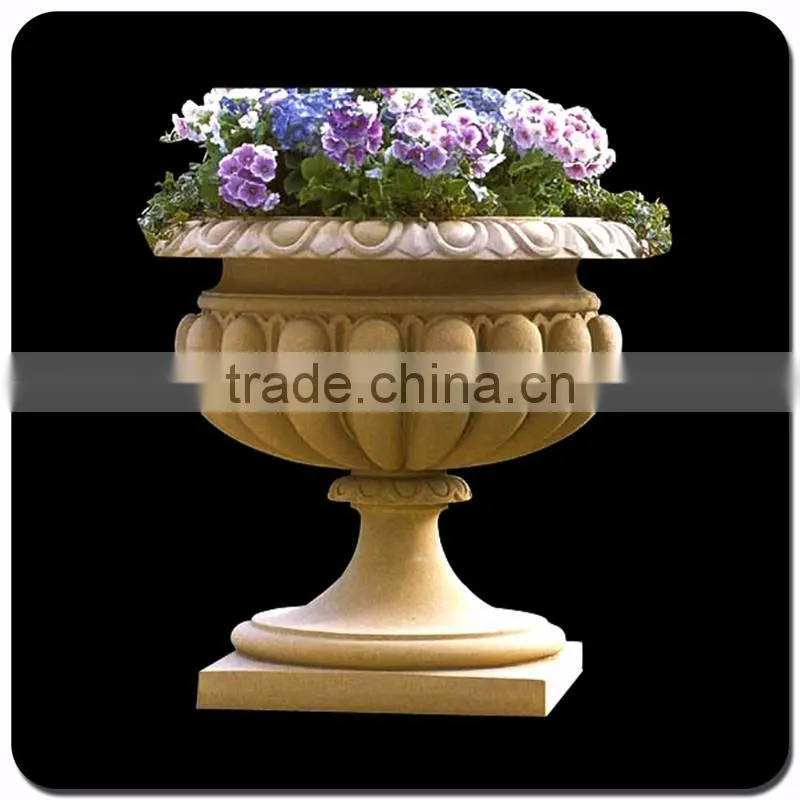Low marble flower pot indoor flower pots for sale