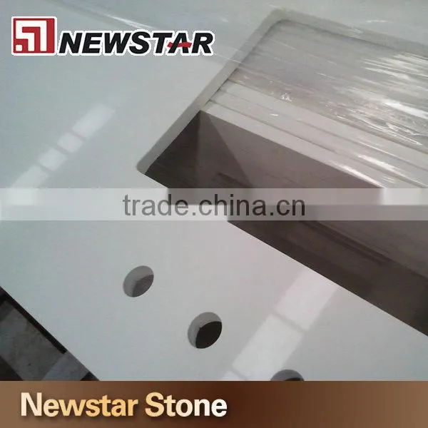 Engineered stone small grain white quartz stone