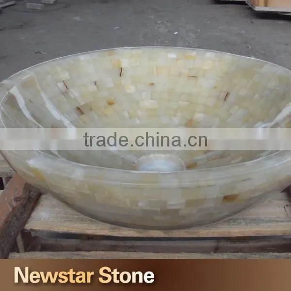 Chinese made natural stone red kitchen sink