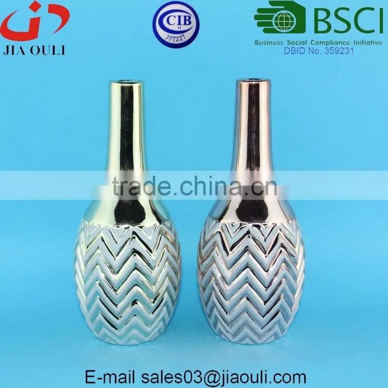 Plating ceramic Decorative vases gold home decoration
