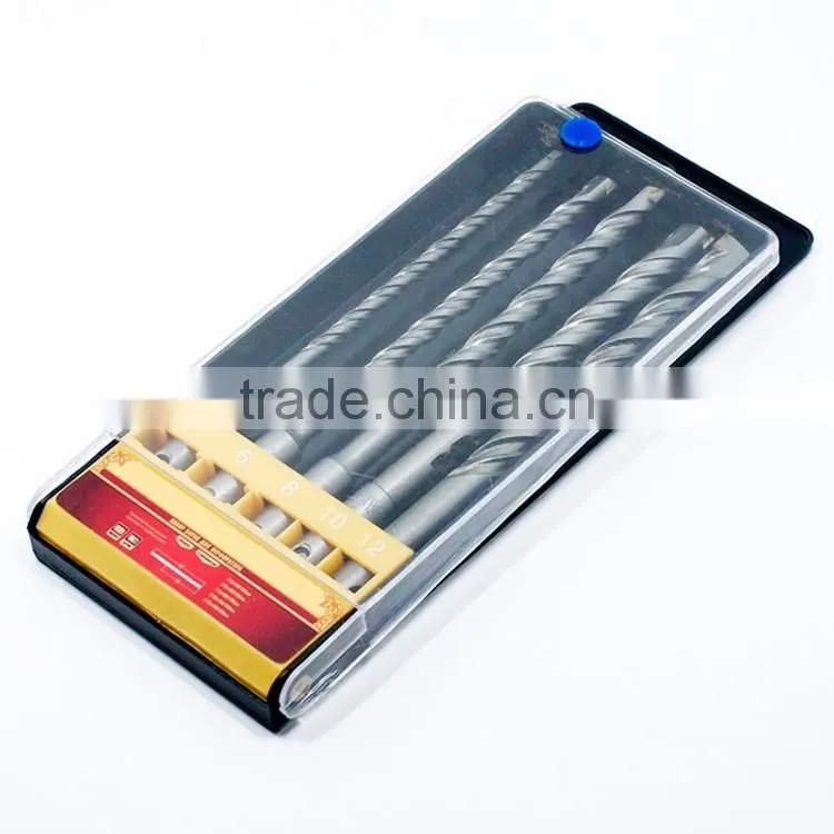 5pcs high quality SDS max SDS plus hammer drill bit set with plastic case