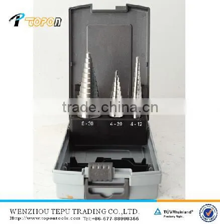 3 pieces HSS Step Drill set with Straight Flute