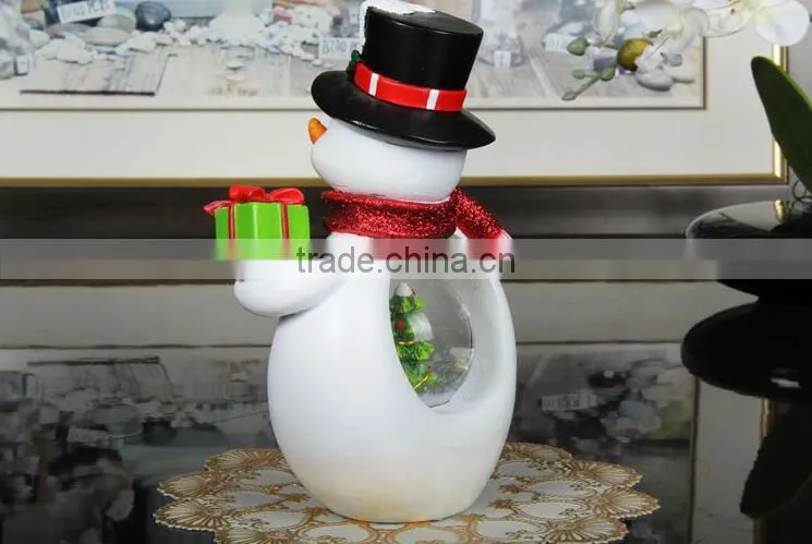 Polyresin Christmas Snow globe Snowman Snow globe with Music Box