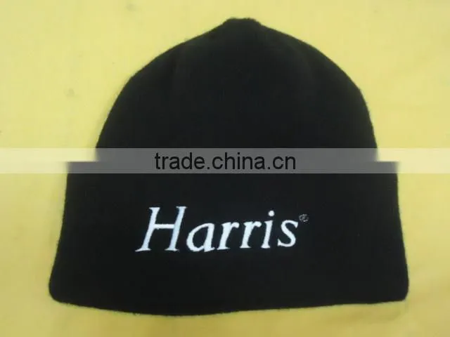 100% Acylic Cottonacrylic beanie Embroidery knit hats/winter caps