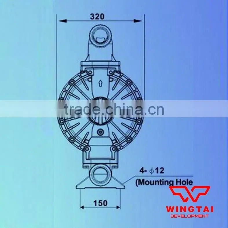 BML-50 Pnematic PTFE Diaphragm Standard Pump For Printing Industry