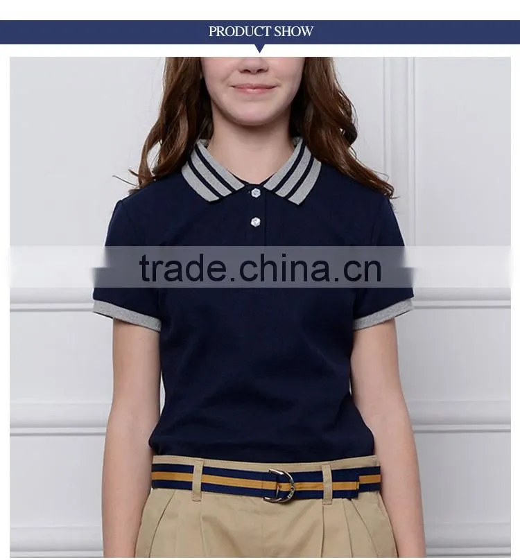 2017 spring new girl's sports T-shirts, wind student polo shirts, short sleeved t-shirts OEM