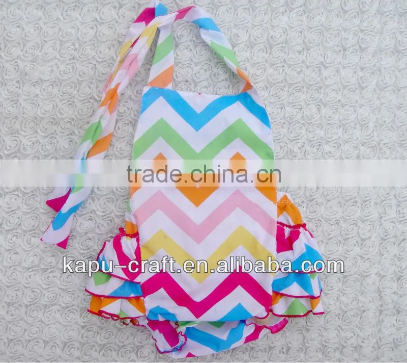 In stock chevron bubble rompers for baby