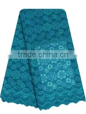 100% cotton swiss voile dry lace fabric with embroidery/ swiss voile lace in switzerland for garment SL0409-7