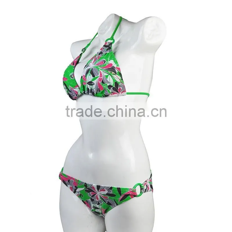 2016 Sexy push up straps women bikini swimwear bathing suit bikini with decorated bra(BS1149)