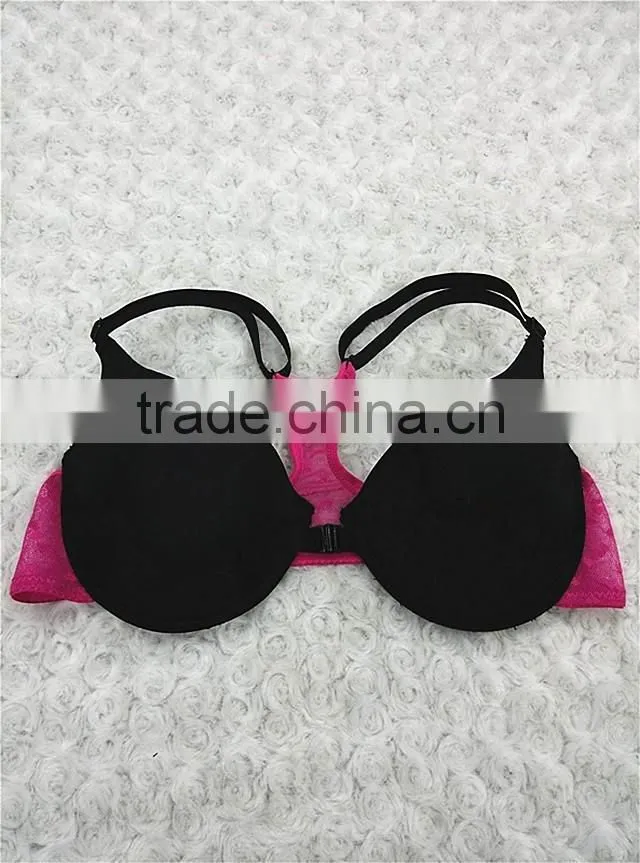 Popular front closure gray sexy women bra underwear high quality women v-string underwear