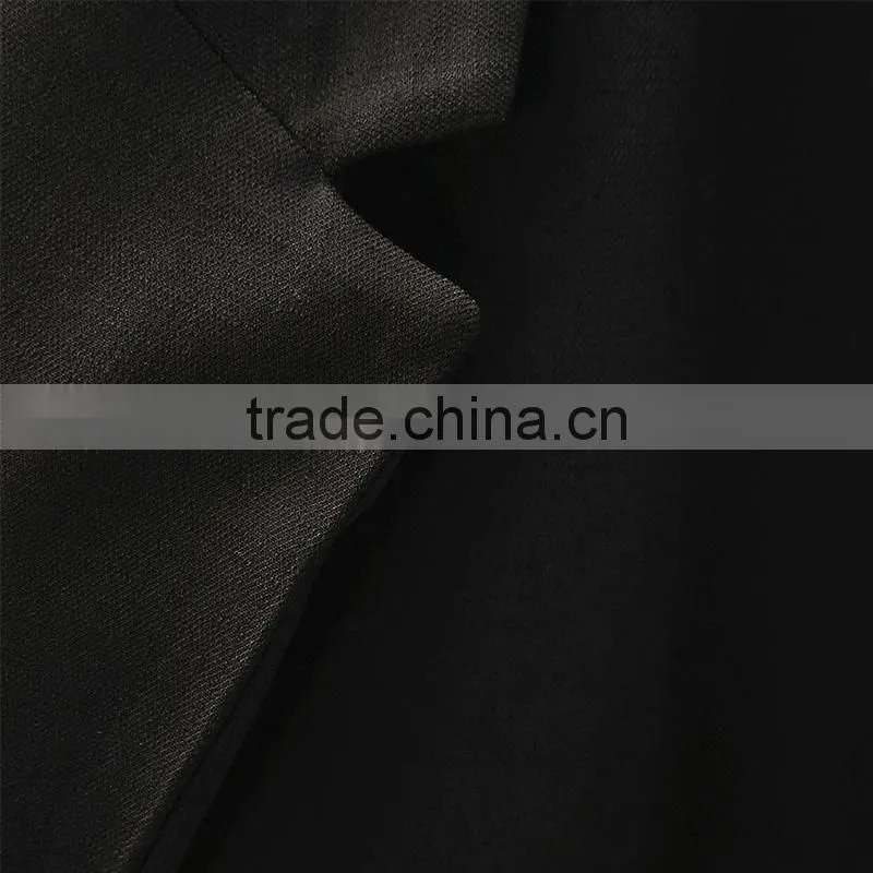Career ladies medium length loose fit solid linen spring blazers womens