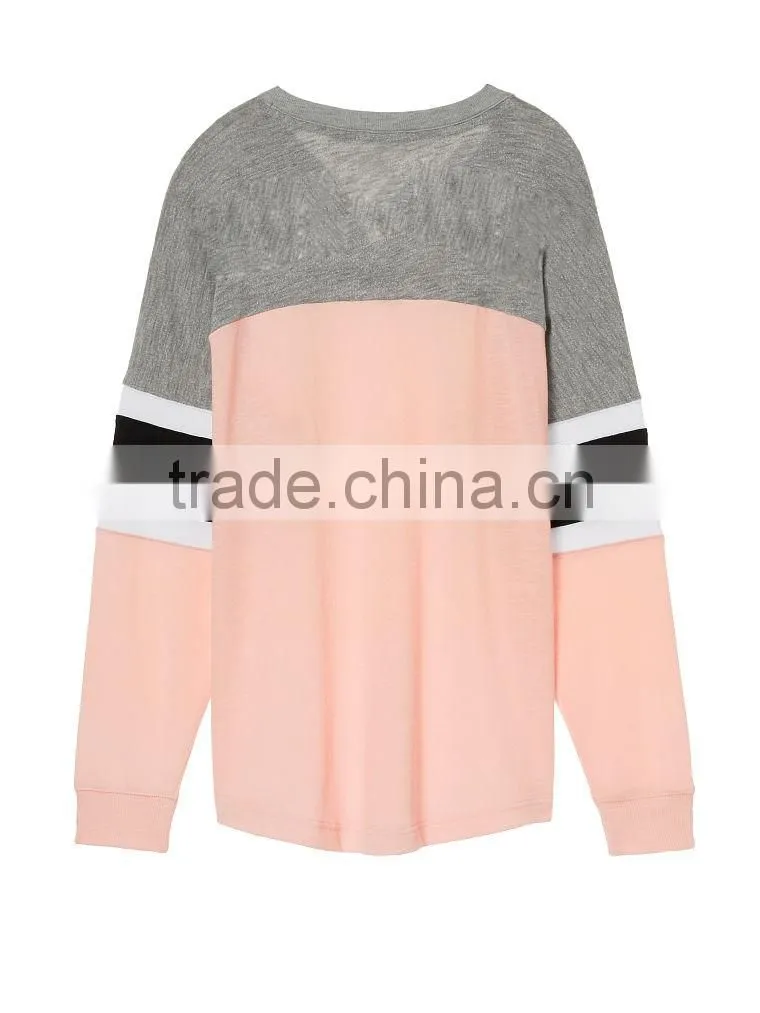 Dongguan womens long sleeve pullover sweatshirts without hood