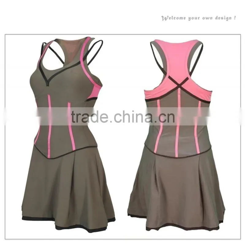 Hot Sale Custom Girls Women's Tennis Skirt Without Pockets Tennis Dress