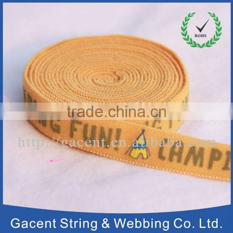 Eco friendly jacquard elastic fold over waistband for garment