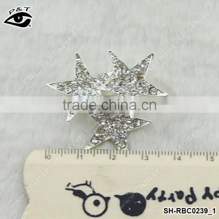 Star Shaped Rhinestone Brooch Wholesale Brooch Pins For Decoration wedding invitations