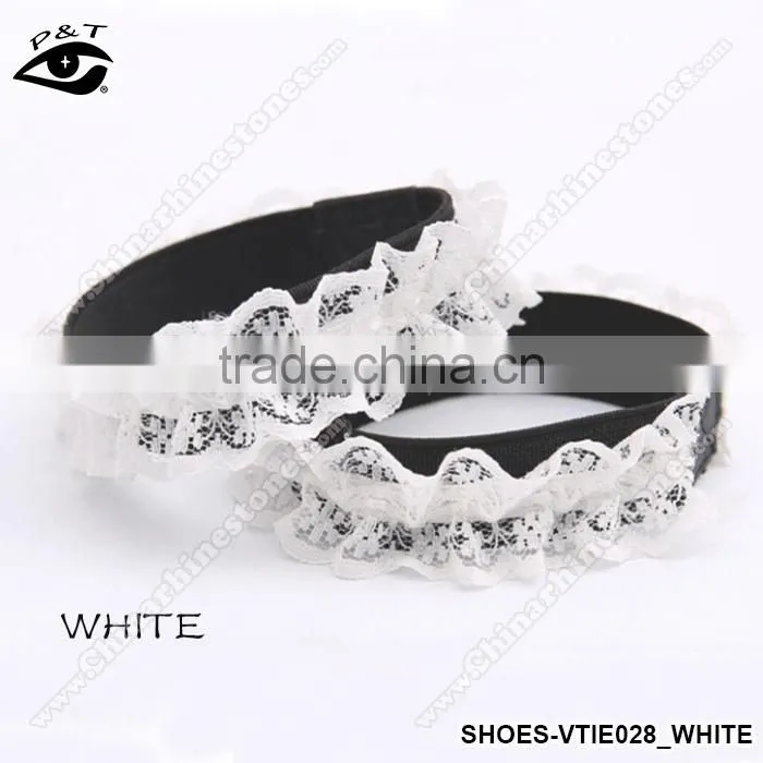4 Colors Lace Ribbon Shoe Lace Elastic Straps For high heels