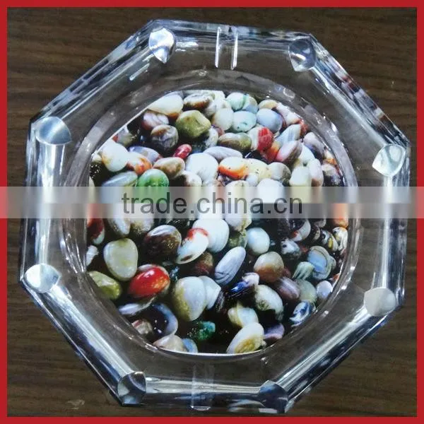 Elegant Crystal Ashtray Crystal Engraving Flower Ashtray For Home Decoration