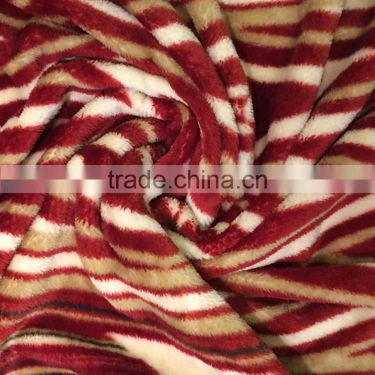 100% polyester fake fur package edge printed coral fleece blanket