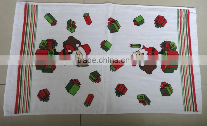 Custom printed sunflower cotton cheap bulk tea towels china supplier