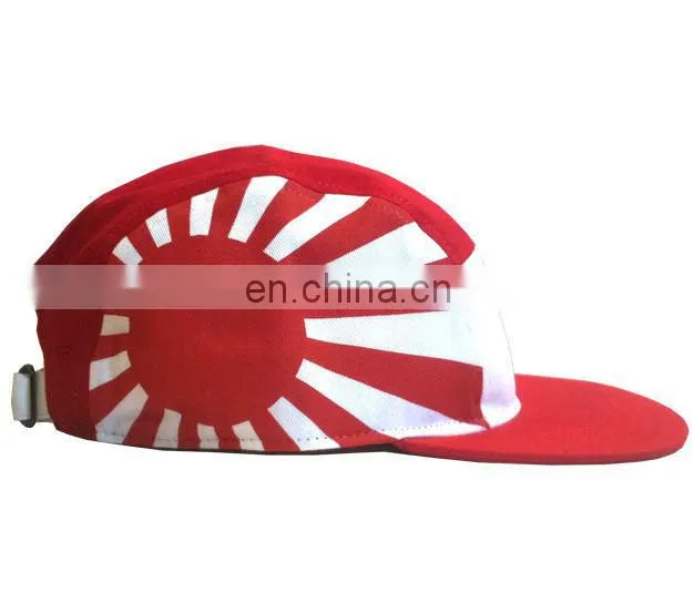 Hot selling flat brim visor fitted 5 panel cap