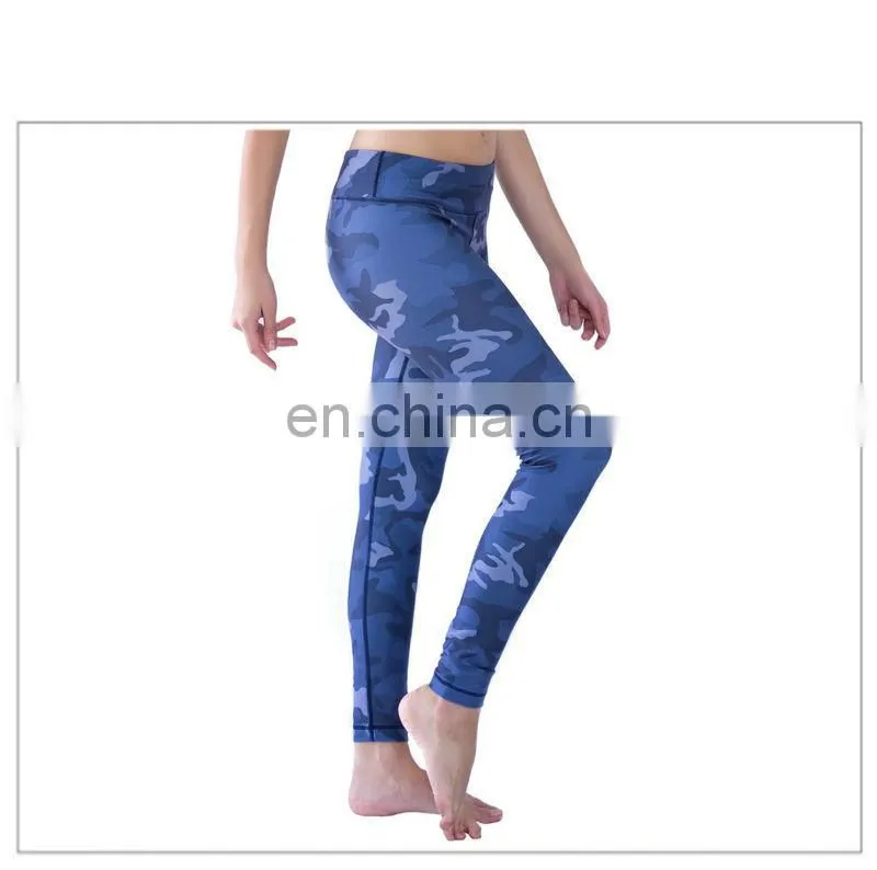 Polyester&Spandex Compression Camo Print Legging Fitness Yoga Pants
