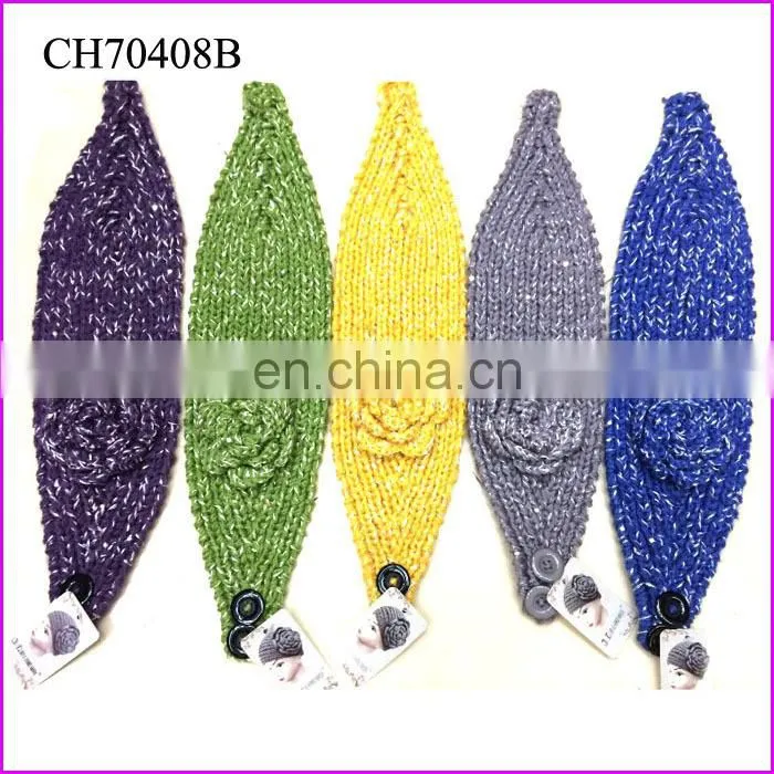 rhinestone decorated girl headbands crochet pattern