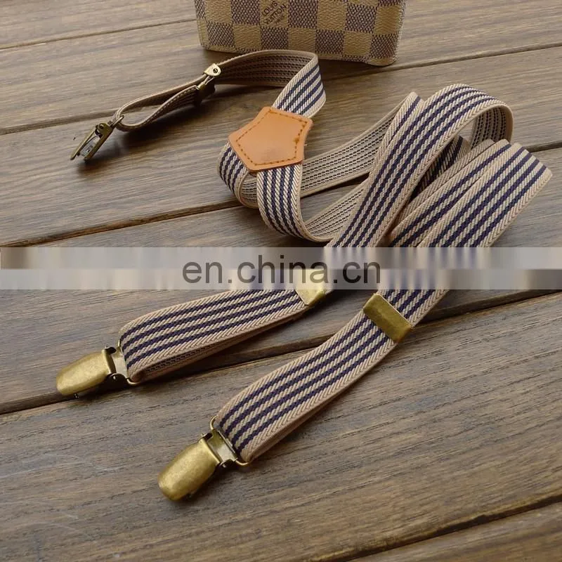 2017 Yiwu Fashion cheap men's suspenders custom printing suspenders