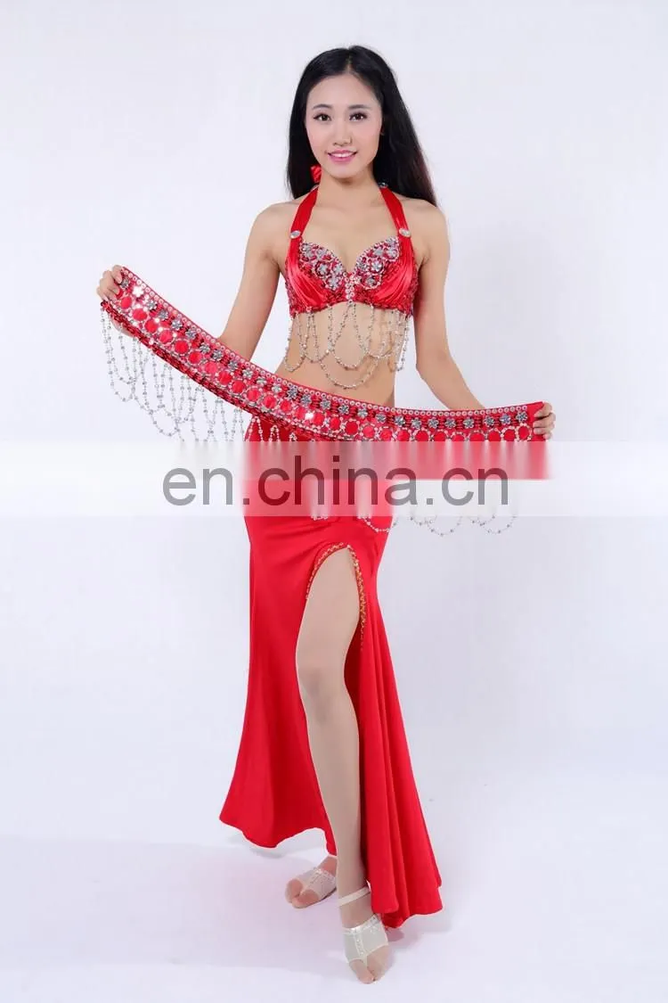 New sequins beading tassel elegant belly dance costumes outfit