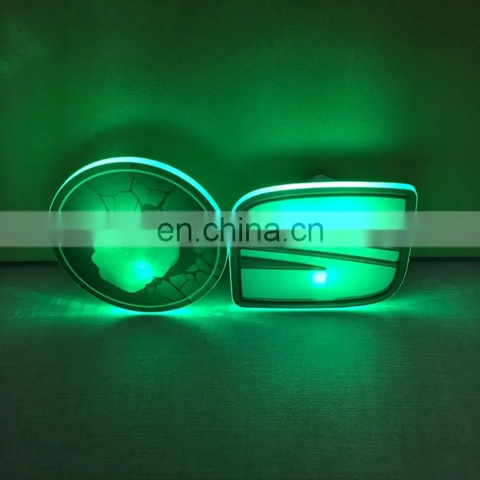any size logo customized Advertising badge led pin Badge with flashing led light