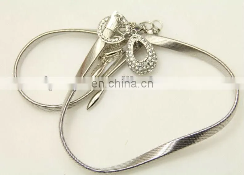 Elastic chain belt for ladies with fashion style
