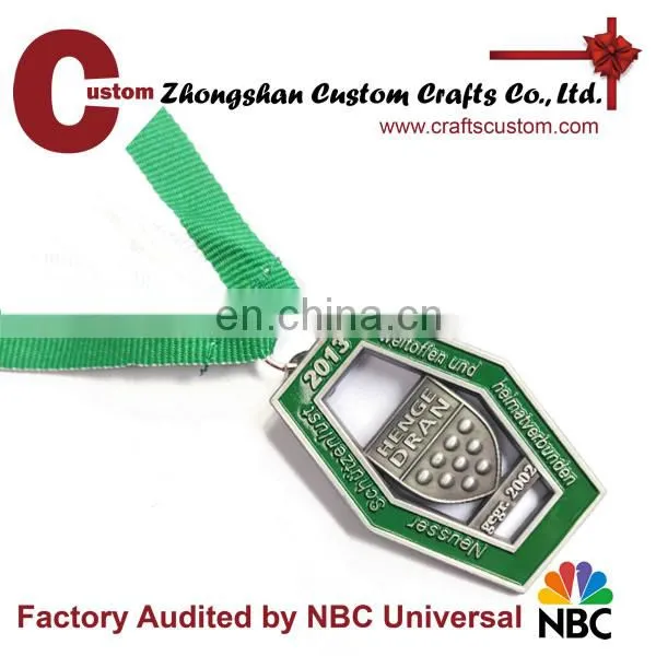 Promotion cheap custom metal sport award medals with ribbon
