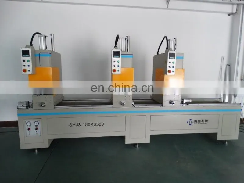 Three head window making machine for welding upvc profile