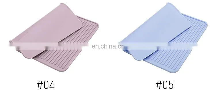 Yiwu factory new design heat resistant soft rubber pot holder dish drying mat cooking pad