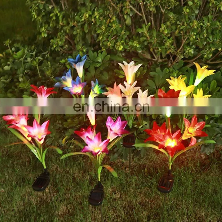 solar flower light in Holiday Lighting outdoor solar flower garden stake lights
