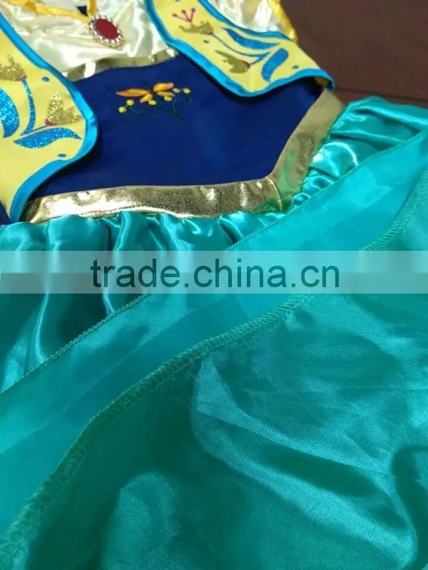 High Quality Hot Frozen Dress Elsa & Anna For Girl Princess Cosplay Dresses SU055