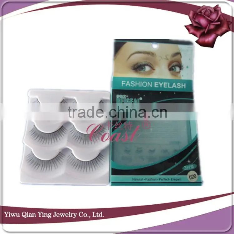 womens cheap false make up products black wispy eyelashes