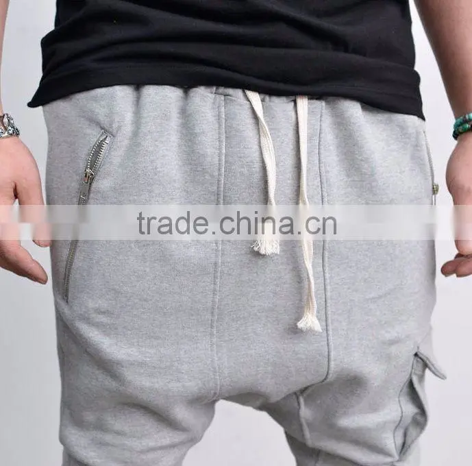 DOUBLE POCKET SLIM DROP BAGGY SWEATPANTS Black Standard Sports