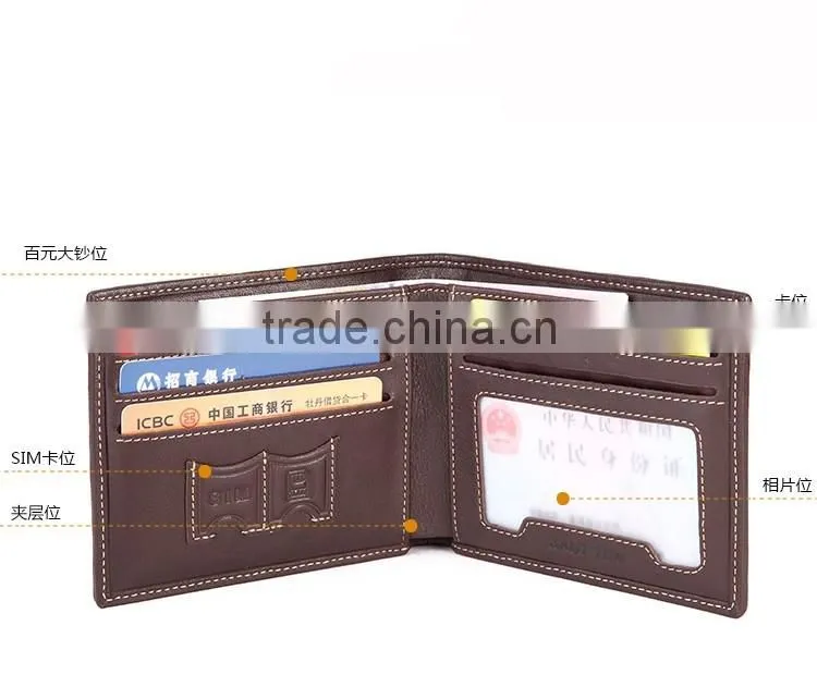 High Quality Brown color Genuine Real Ostrich leather SIM card slot Small Wallet for men