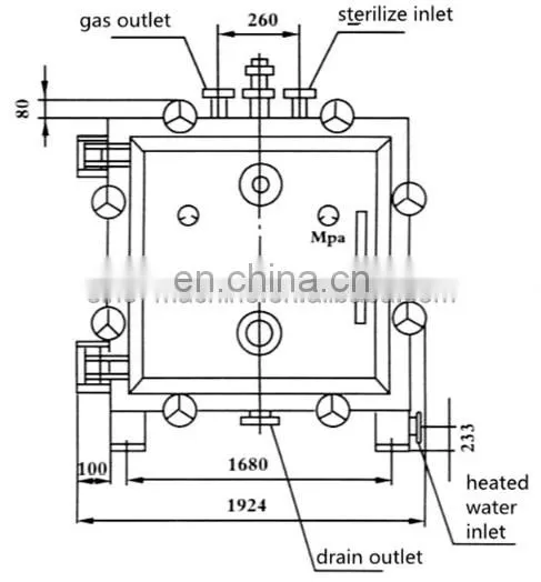 Box size Microwave vacuum dryer dehydrator drying machine