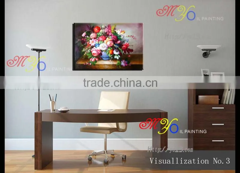 still life decor flower fabric oil painting for home,hotel decor ct-66