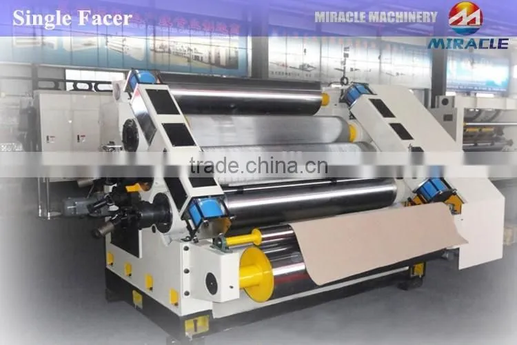 Corrugated cardboard production line for sale, fluted cardboard making machine