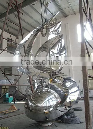 Modern Large Famous Arts Abstract stainless steel Fountain Sculpture for Outdoor decoration