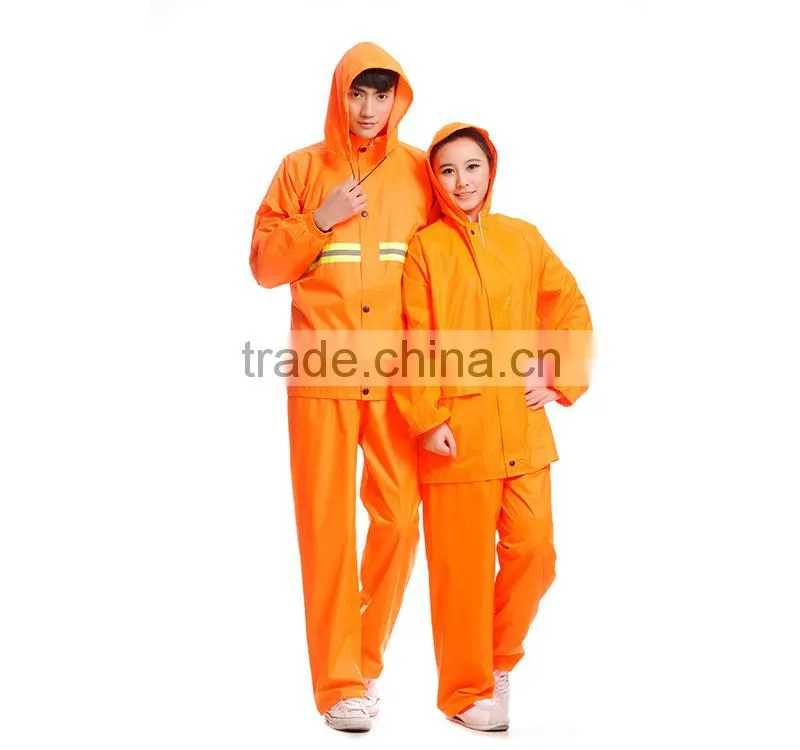 traffic orange rain suit