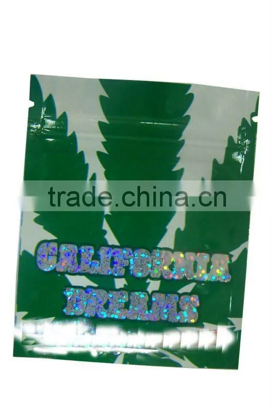 10g 15g aluminum foil herbal incense spice potpourri zipper bag