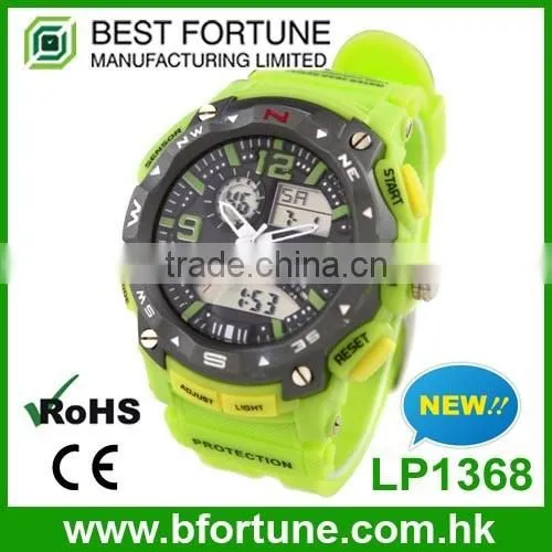 LP1369 Promotional price teenage style 30m waterproof dual function watch