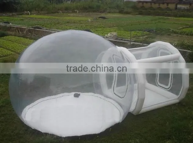 cheap air sealed camping inflatable clear tent/ inflatable transparent tent