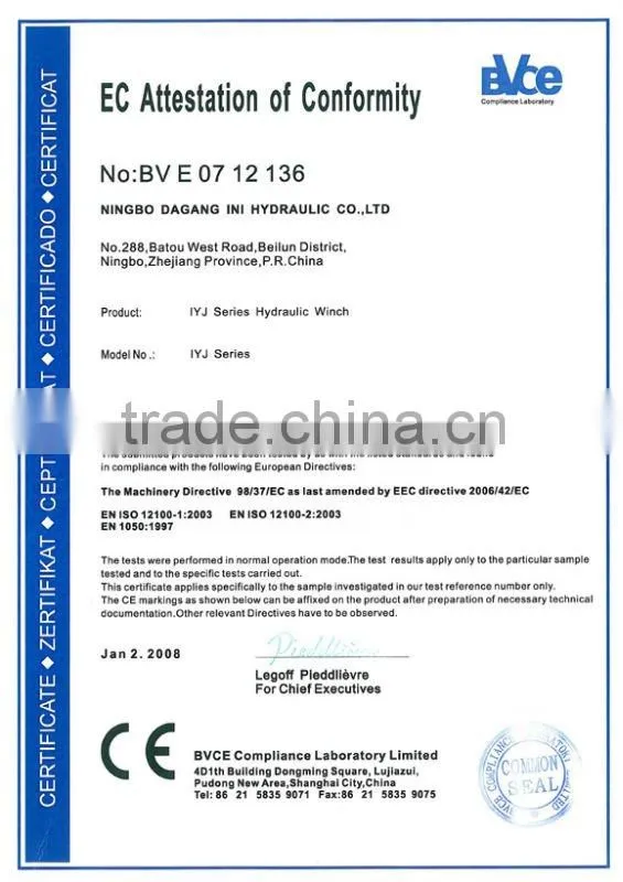 horizontal Hydraulic Capstan