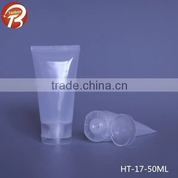 15ml 30ml 50ml PVC clear plastic tube for body lotion, and cosmetic tubes packaging