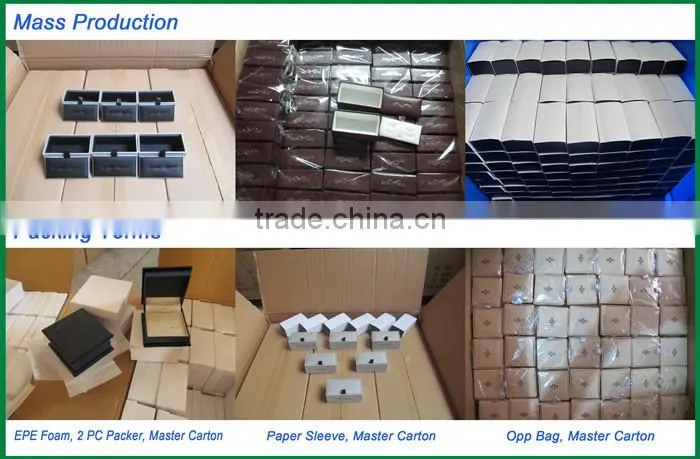 Plain pu cufflink box for 2 pairs cufflink