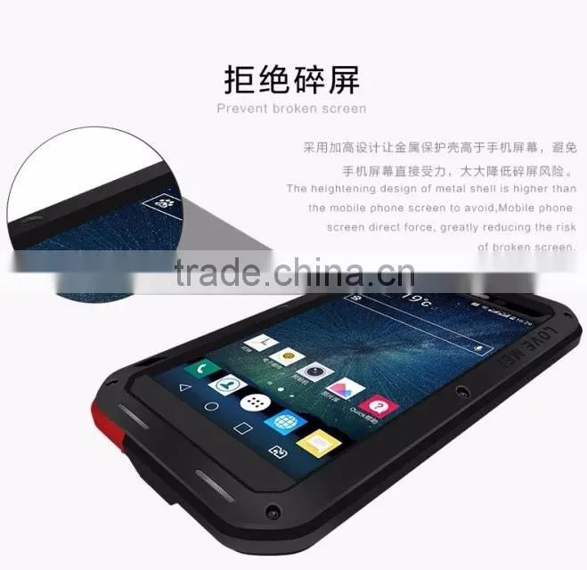 LOVE MEI Heavy Duty Waterproof Shockproof Metal Aluminum Powerful Case For LG V10 5.7 inch Gorilla Glass TB-0155